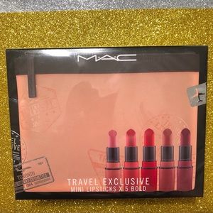 BNIB Sealed! MAC 5 mini Lipstick Travel Exclusive
